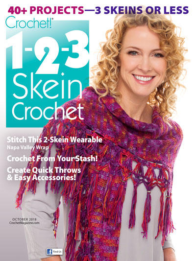 1-2-3 Skein Crochet Pattern Book