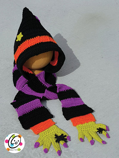 Hooded Witch Scarf Crochet Pattern