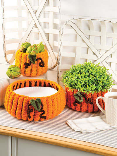 Pumpkin Patch Baskets Crochet Pattern