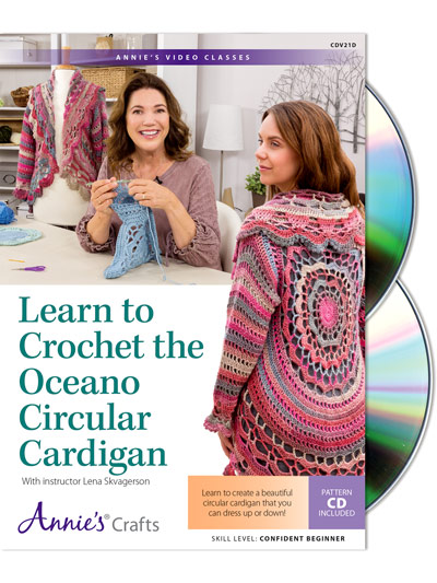 Learn to Crochet the Oceano Circular Cardigan Class DVD