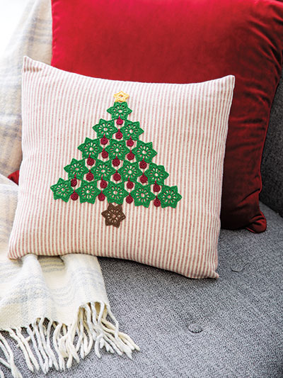 Country Christmas Pillow Crochet Pattern