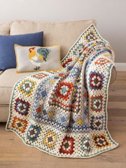 ANNIE'S SIGNATURE DESIGNS: Farmhouse Granny Afghan & Pillow Crochet Pattern