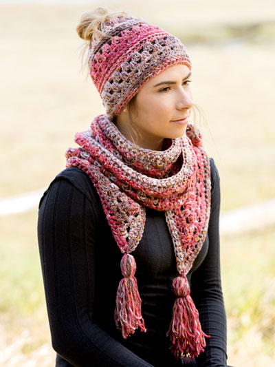 easy crochet hat and scarf set