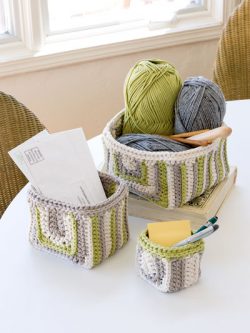 Ramsey Gansey Baskets Crochet Pattern
