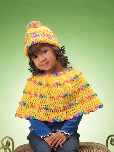 Childs Crochet Poncho Pattern Style 5