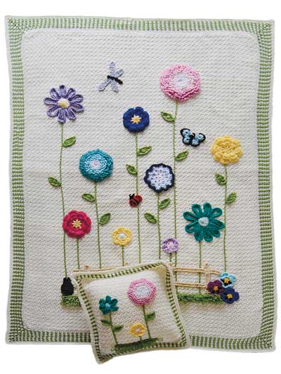 Flower Afghan & Pillow Pattern Pack